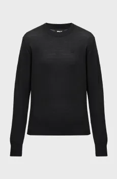 Женский черный шерстяной джемпер Черный L DKNY D2G4A152