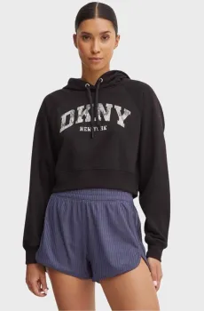 Женское черное худи Черный S DKNY DP4T9938