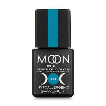 Гель-лак для ногтей Moon Full Breeze Color Gel Рolish 421 Насыщенный бирюзовый, 8 мл Гель-лак для ногтей Moon Full Breeze Color Gel Рolish 421 Насыщенный бирюзовый, 8 мл