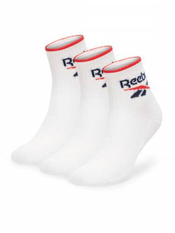 Reebok Набір з 3 пар низьких шкарпеток unisex R0362-SS24 (3-pack) Білий Reebok Набір з 3 пар низьких шкарпеток unisex R0362-SS24 (3-pack) Білий
