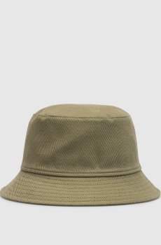 Панама цвета хаки с льном с логотипом