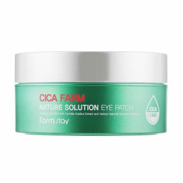 Патчи для кожи вокруг глаз FarmStay Cica Farm Nature Solution Eye Patch с экстрактом центеллы азиатской, 60 шт Патчи для кожи вокруг глаз FarmStay Cica Farm Nature Solution Eye Patch с экстрактом центеллы азиатской, 60 шт