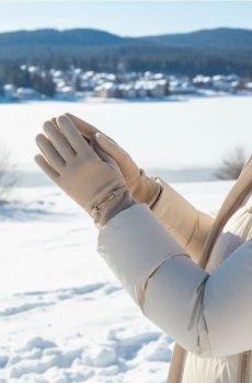 Рукавички - бежевий