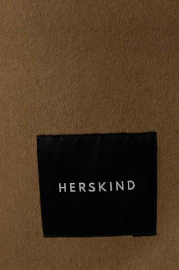 Шарф с шерстью Herskind цвет коричневый однотонный Шарф с шерстью Herskind цвет коричневый однотонный