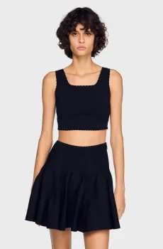 Женский черный топ Черный L Sandro SFPPU02807_Black