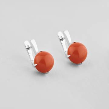 Серебряные серьги Minimal 1974-orange Серебряные серьги Minimal 1974-orange
