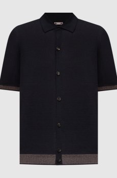 Синяя рубашка с леном