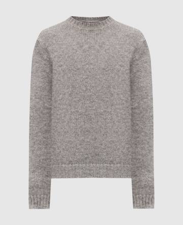 Серый свитер из шерсти альпаки Серый свитер из шерсти альпаки