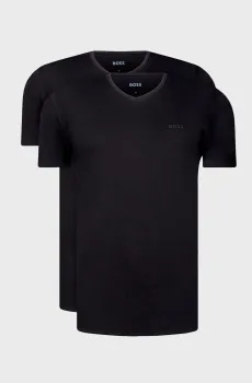 Мужская черная футболка (2 шт) Черный S BOSS 50479535;001