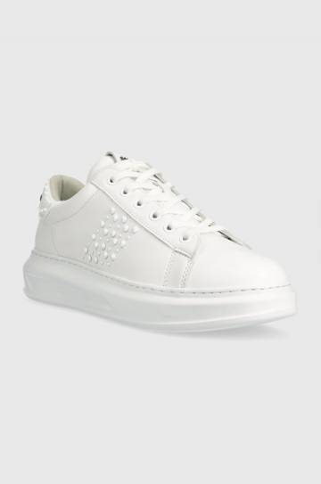 Кожаные кроссовки Karl Lagerfeld KAPRI MENS цвет белый KL52574 Кожаные кроссовки Karl Lagerfeld KAPRI MENS цвет белый KL52574