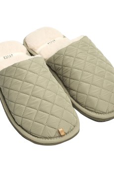 Мужские домашние тапочки Twins HS-LUX стеганые, хаки, размер 44-45 (29 см)