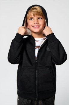 Тепліша толстовка з капюшоном - чорний