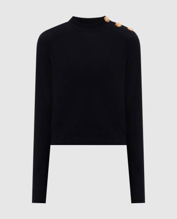 Черный джемпер из шерсти и кашемира Черный джемпер из шерсти и кашемира