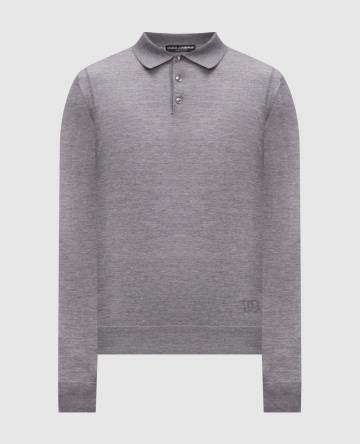 Серое поло из шерсти Серое поло из шерсти