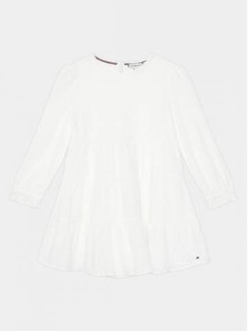 Tommy Hilfiger Повсякденна сукня Anglaise KG0KG07779 D Білий Regular Fit Tommy Hilfiger Повсякденна сукня Anglaise KG0KG07779 D Білий Regular Fit
