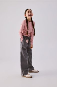 Reserved - Штани з брелоком - темно-сірий - 216HN-90X