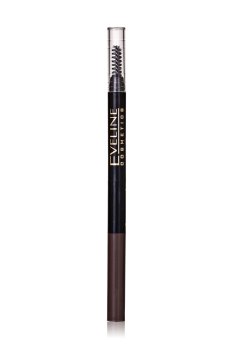 Карандаш для бровей Еveline Cosmetics Brow Styler 3 в 1 многофункциональный, 02 Dark Brown, 1.2 г