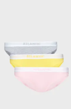 Женские трусики (3 шт) Разноцветный XL Atlantic 3LP-178