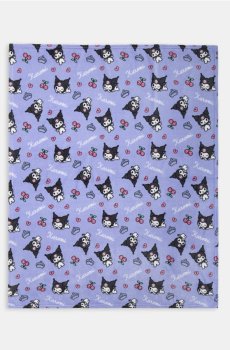 Плед Kuromi - червонувато-ліловий