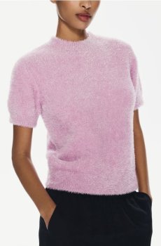 Reserved - Джемпер із додаванням металізованої пряжі - рожевий - 554GC-30X