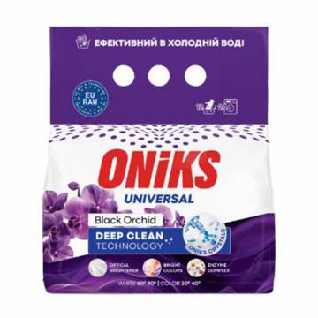 Стиральный порошок Oniks Universal Black Orchid, 24 стирки, 1.2 кг Стиральный порошок Oniks Universal Black Orchid, 24 стирки, 1.2 кг