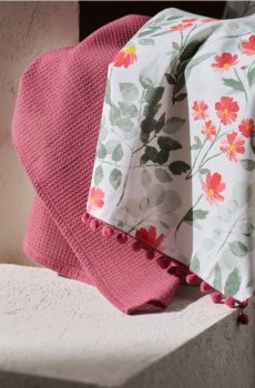 Серветки кухонні, 2 шт. - пастельний рожевий