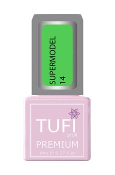 Уценка! Гель-лак для ногтей Tufi Profi Premium Supermodel 14 Роузи неоновый, 8 мл