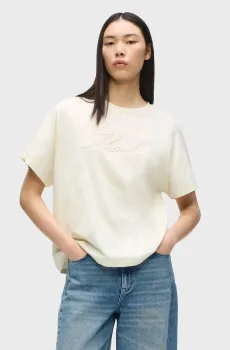 Женская белая футболка ROPE LOGO Белый XL Karl Lagerfeld B2W17020