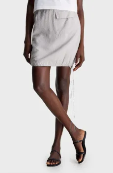 Женская белая юбка VISCOSE NYLON BLEND MINI Белый 36 Calvin Klein K20K206851