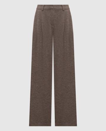 Коричневый палаццо с шерстью