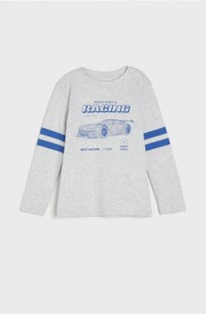 Футболка з принтом - сірий