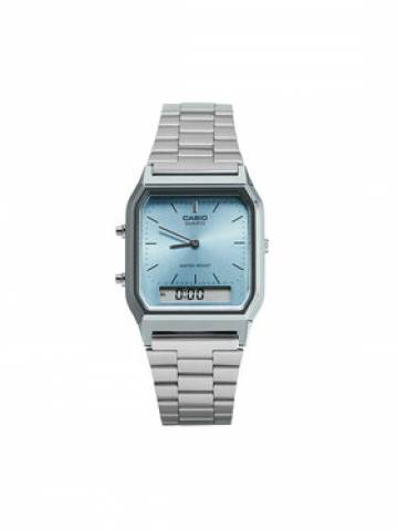 Casio Годинник Vintage Maxi AQ-230A-2A1MQYES Срібний Casio Годинник Vintage Maxi AQ-230A-2A1MQYES Срібний