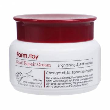 Восстанавливающий крем для лица Farm Stay Snail Repair Cream с муцином улитки, 100 мл Восстанавливающий крем для лица Farm Stay Snail Repair Cream с муцином улитки, 100 мл