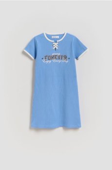 Reserved - Рифлена сукня - синій - 358IB-55X