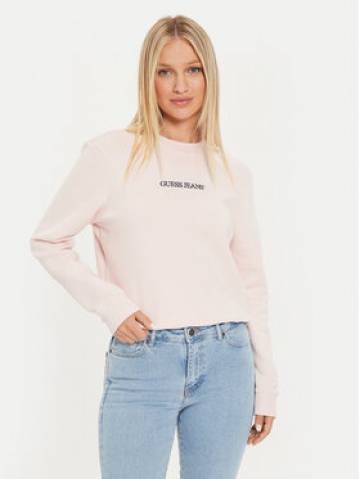 Guess Jeans Світшот W4YQ10 KC811 Рожевий Classic Fit Guess Jeans Світшот W4YQ10 KC811 Рожевий Classic Fit