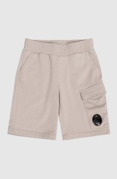 Детские серые шорты с патчем логотипа