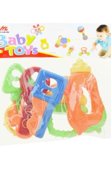 Игрушка-погремушка Shantou Jinxing 21.5 см, в пакете, от 12 месяцев, 5 шт (E605-5)