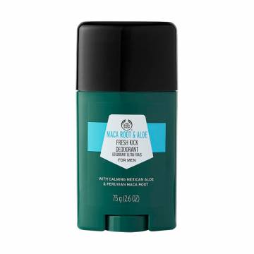 Дезодорант-стик The Body Shop Maca Root & Aloe Fresh Kick Deodorant Корень маки и алоэ, мужской, 75 мл Дезодорант-стик The Body Shop Maca Root & Aloe Fresh Kick Deodorant Корень маки и алоэ, мужской, 75 мл