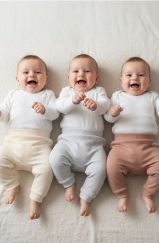 Штани 3 упаковки - кремовий