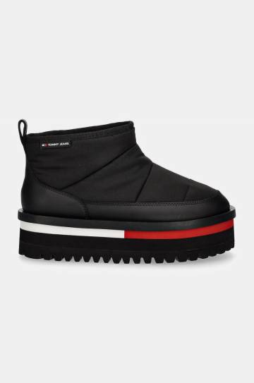 Зимние сапоги Tommy Jeans TJW NYLON FLATFORM BOOT WL цвет чёрный EN0EN02689 Зимние сапоги Tommy Jeans TJW NYLON FLATFORM BOOT WL цвет чёрный EN0EN02689