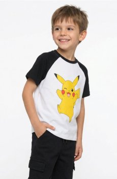 Бавовняна футболка з принтом Pokemon - білий