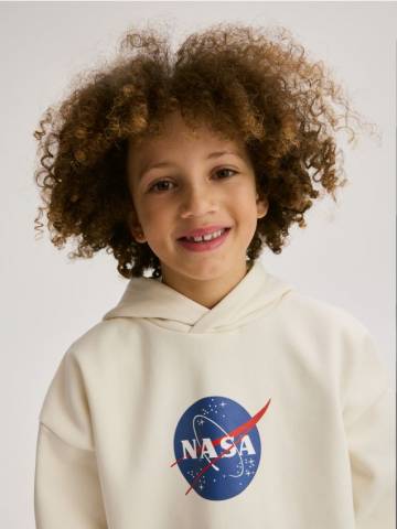 Reserved - Світшот NASA - кремовий - 370CJ-01X Reserved - Світшот NASA - кремовий - 370CJ-01X