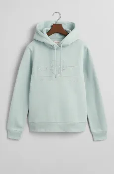 Женское голубое худи REG TONAL SHIELD Голубой XS Gant 4203648