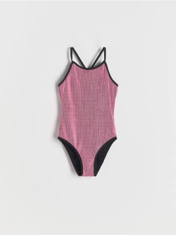 Reserved - Суцільний купальник з вирізом - рожевий - 698EB-30X