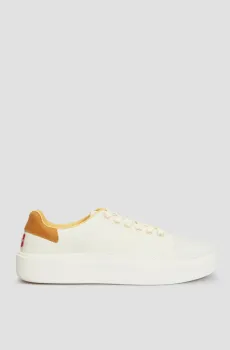 Мужские белые кожаные сникерcы Белый 41 Levi’s® 234736;703.100