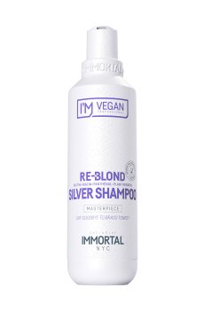 Уценка! Шампунь Immortal NYC Im Vegan Re-Bond Silver Shampoo против нежелательной желтизны волос, 250 мл