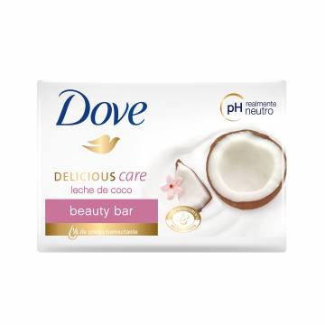 Крем-мыло Dove Delicious Care Leche De Coco Кокосовое молочко и лепестки жасмина, 135 г
