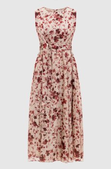 Бежевое платье ALIBI из рамы в цветочный принт