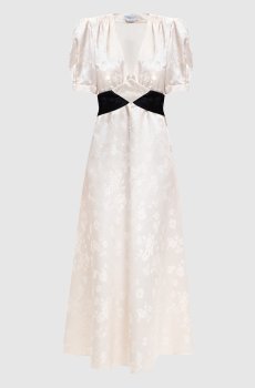Белое платье Larkin из шелка
