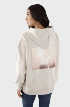 Женское белое худи BACK GRAPHIC OVERSIZED HOODIE Белый XS Calvin Klein Jeans J20J225080